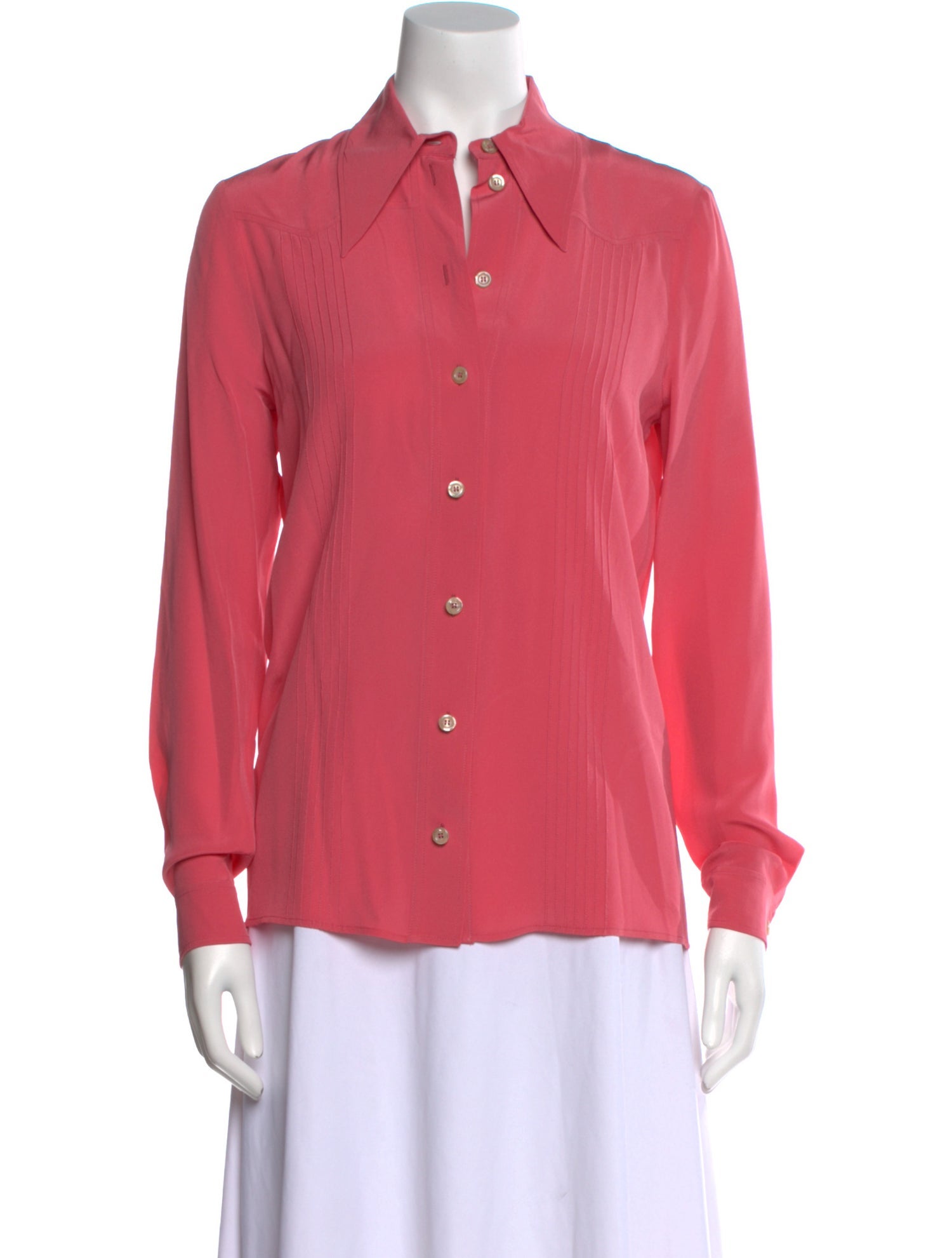Gucci 2017 Silk Button-Up Top